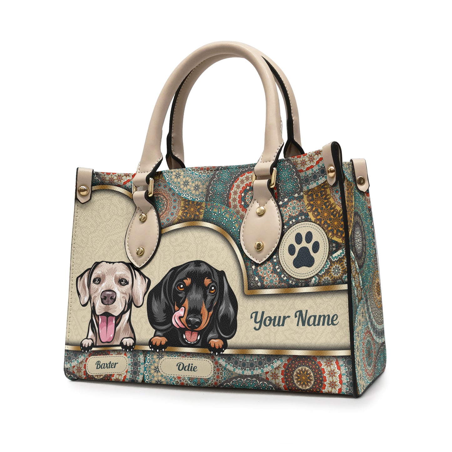 Funny Dog - Personalized Leather Bag - Birthday Gift For Dog Mom, Dog Lover, Wife, Besties