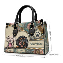 Funny Dog - Personalized Leather Bag - Birthday Gift For Dog Mom, Dog Lover, Wife, Besties