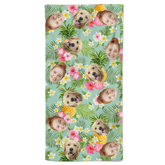 Funny Faces - Personalized Beach Towel