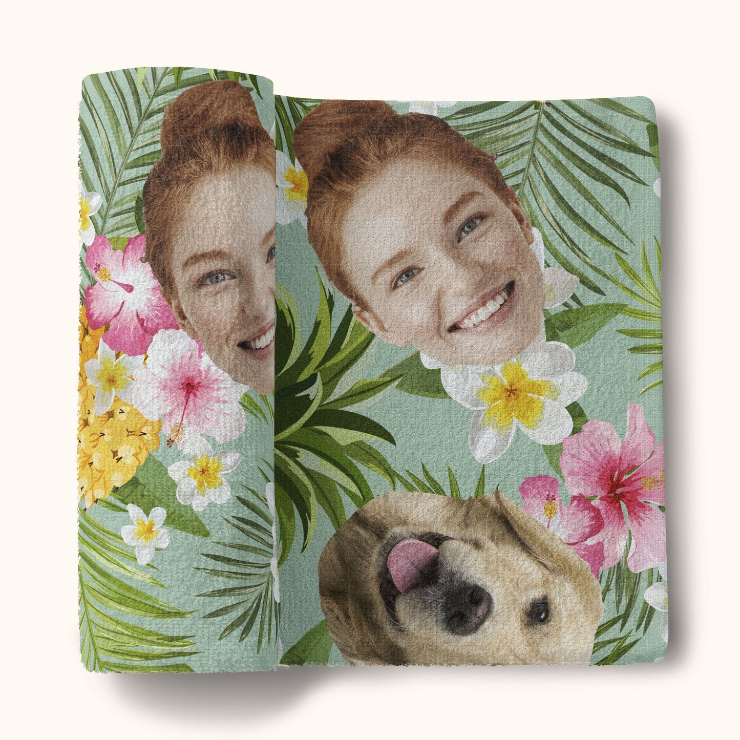 Funny Faces - Personalized Beach Towel