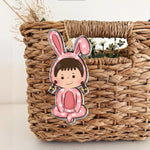 Funny Kid With Easter Bunny Costume - Personalized Easter Ornament