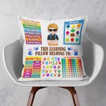 Funny Learning For Kids - Personalized Pillow (Insert Included) - Birthday Back To School 1st Day Of School Gift For Sons, Daughters, Nephews, Nieces