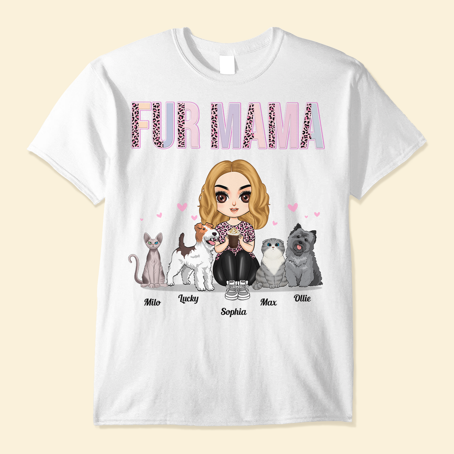 Fur Mama - Personalized Shirt - Birthday Gift For Dog & Cat Lovers