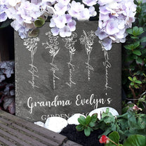 Garden Of Love - Personalized Garden Stone - Outdoor Home Decor, Garden Accent Gift For Grandparents, Family, Sisters, Brothers, Siblings