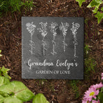 Garden Of Love - Personalized Garden Stone - Outdoor Home Decor, Garden Accent Gift For Grandparents, Family, Sisters, Brothers, Siblings