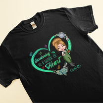 Gardening Is A Work Of Heart - Personalized Shirt - Gift For Gardener
