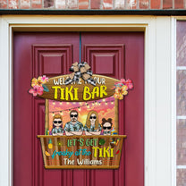 Get Freaky At The Tiki - Personalized Custom Shaped Wood Sign