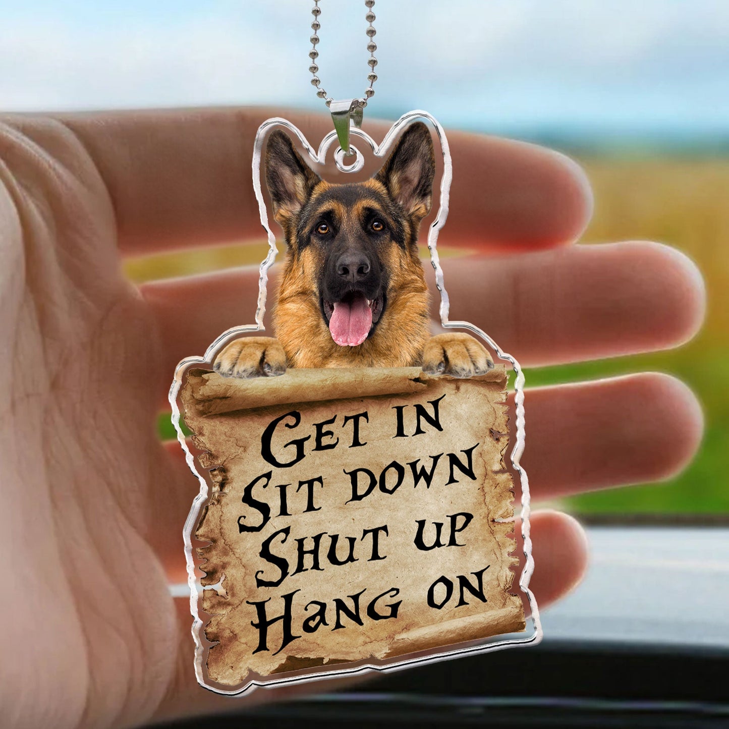 Get In Sit Down Shut Up Hang On - Personalized Car Photo Ornament