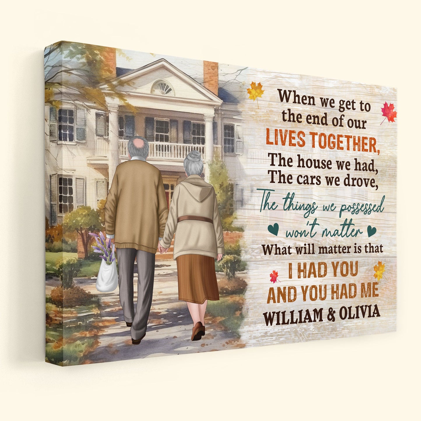 Get To The End Together - Personalized Wrapped Canvas