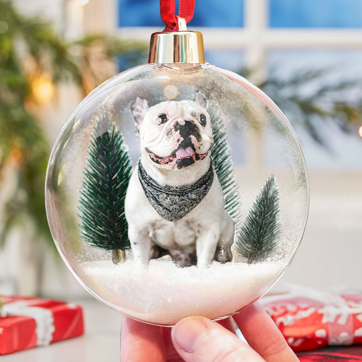 Gift For Dog Lovers Dog Mom Dog Dad - Personalized Christmas Ball Photo Ornament