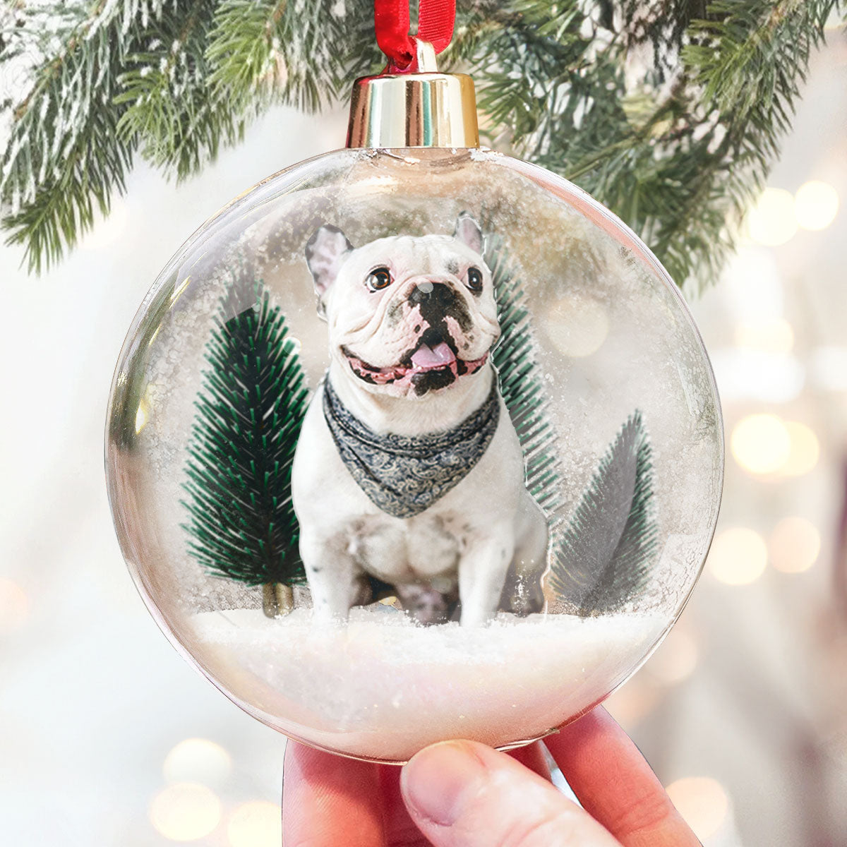 Gift For Dog Lovers Dog Mom Dog Dad - Personalized Christmas Ball Photo Ornament