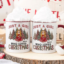 Gift For Her Just A Girl Who Loves Christmas - Personalized Accent Mug
