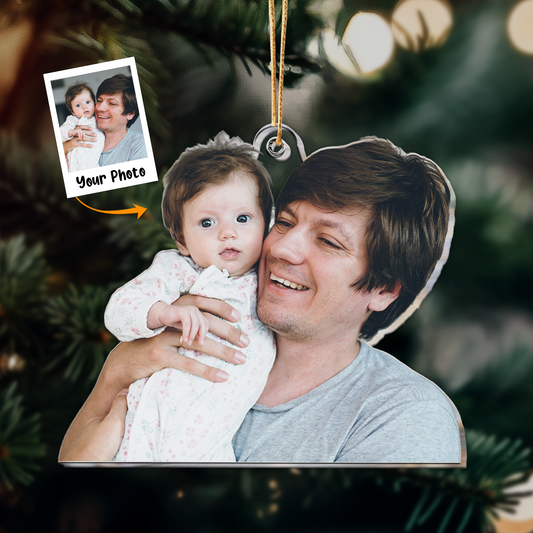 Gift For New Dad - Personalized Acrylic Photo Ornament