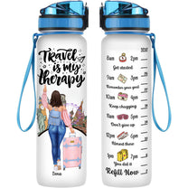 Girl Trip - Personalized Water Bottle With Time Marker - Gift For Her, Road Trip Crew, Travel Buddies, Trippin', Campin'