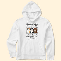 Girl Who Really Loved Books And Cats - Personalized Shirt