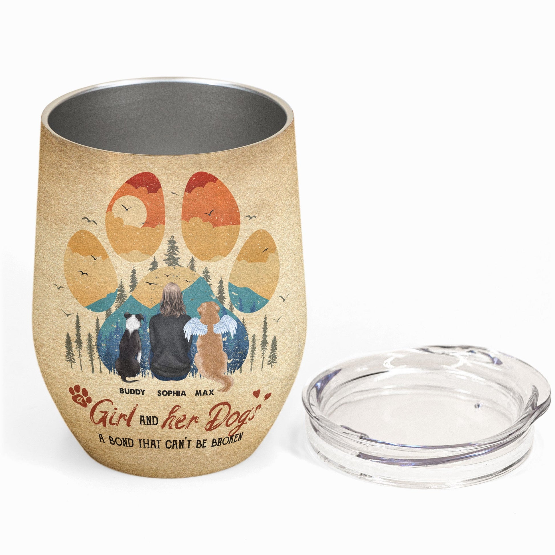 Girl And Her Dogs - A Bond That Can'T Be Broken - Personalized Tumbler –  Macorner