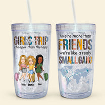 Girl's Trip Cheaper Than Therapy - Personalized Acrylic Tumbler With Straw