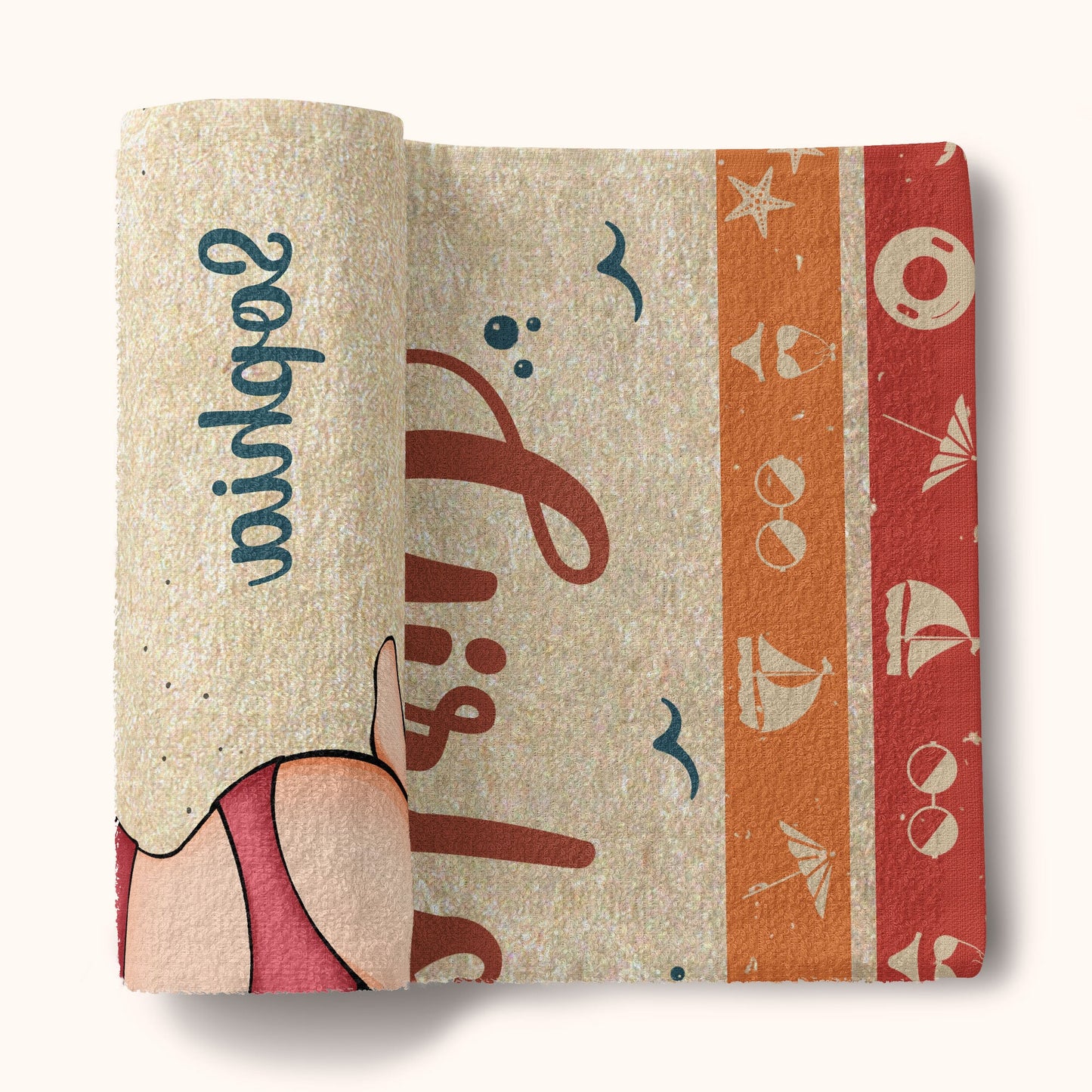 Girls Just Wanna Have Sun - Personalized Beach Towel