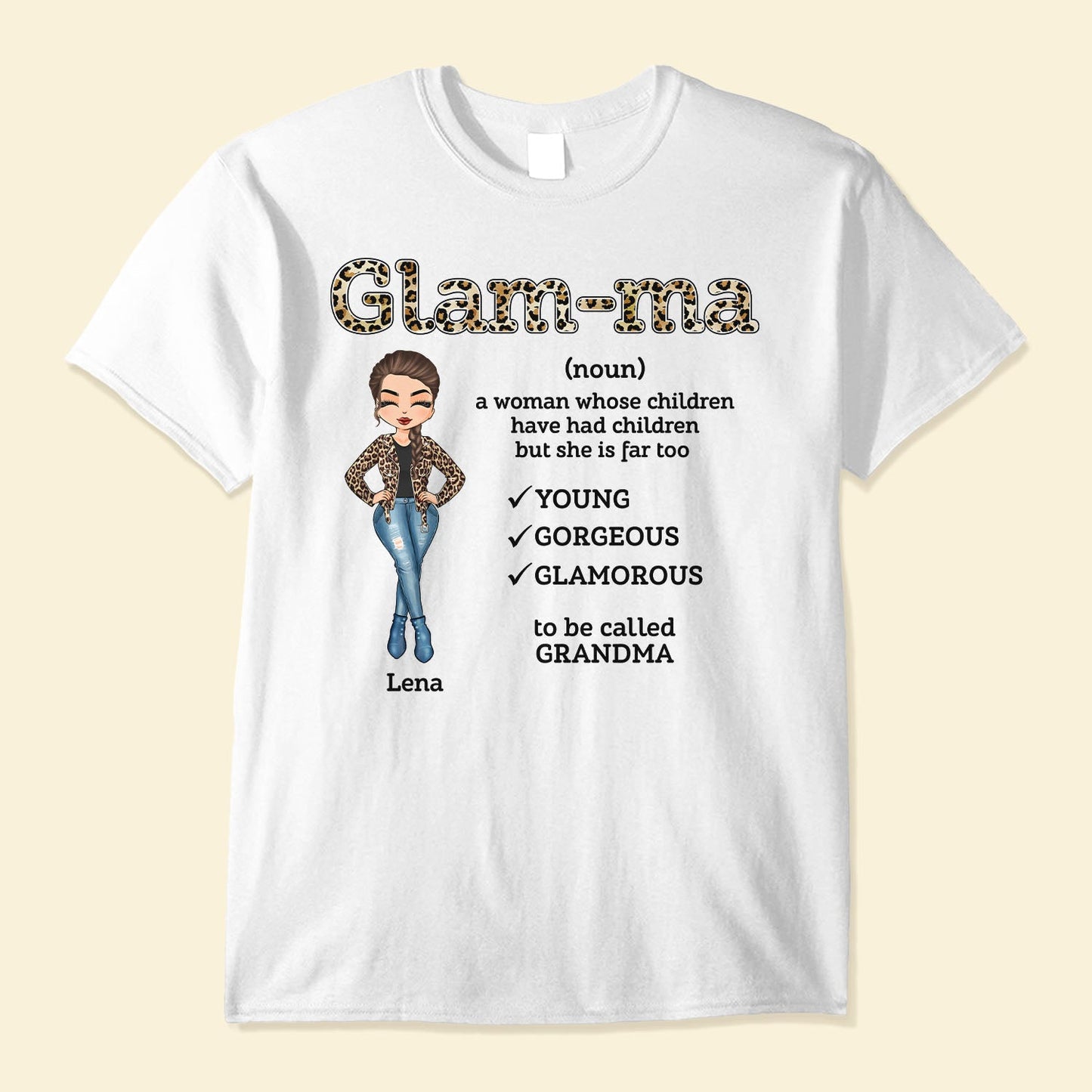 Glam-Ma - Personalized shirt - Mother's Day Gift For Grandma, Nana, Mimi