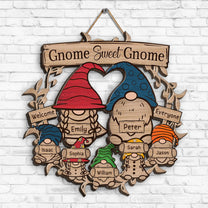 Gnome Sweet Gnome - Personalized Wood Sign