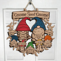 Gnome Sweet Gnome - Personalized Wood Sign