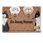 Go Away Human Cat - Personalized Doormat