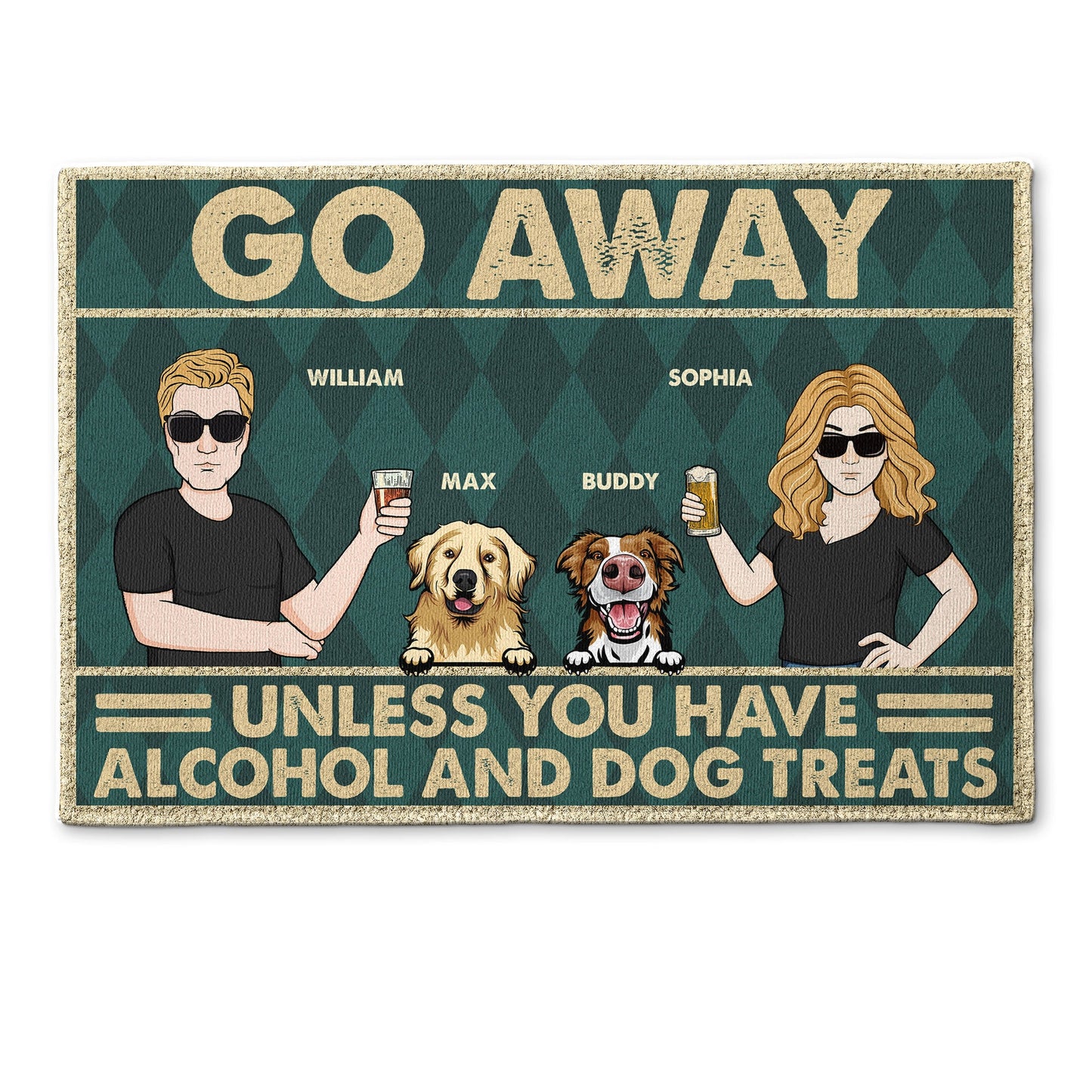 Go Away Unless You Have Alcohol  - Personalized Doormat