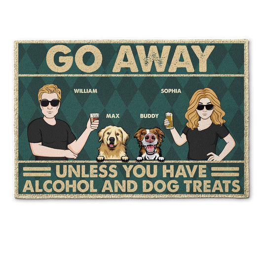Go Away Unless You Have Alcohol  - Personalized Doormat