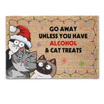 Go Away Unless You Have Alcohol & Cat Treats - Personalized Doormat