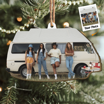 Go Camping Gifts For Family & Friends - Personalized Wooden Photo Ornament