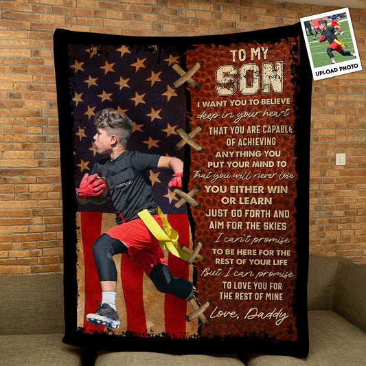 Go Forth And Aim For The Skies - Personalized Photo Blanket