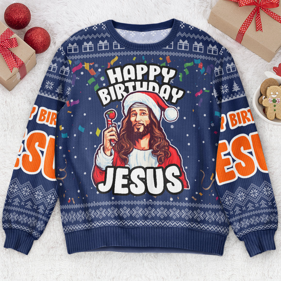 Go Jesus It s Your Birthday Personalized Ugly Sweater Macorner