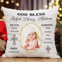 God Bless - Personalized Photo Pillow (Insert Included)