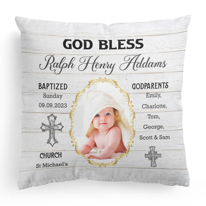God Bless - Personalized Photo Pillow (Insert Included)