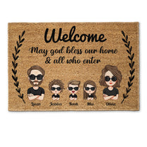 God Bless This Home And All Who Enter - Personalized Doormat