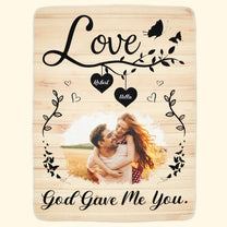 God Gave Me You Couples Anniversary - Personalized Photo Blanket