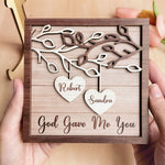 God Gave Me You - Personalized 2 Layers Wooden Plaque