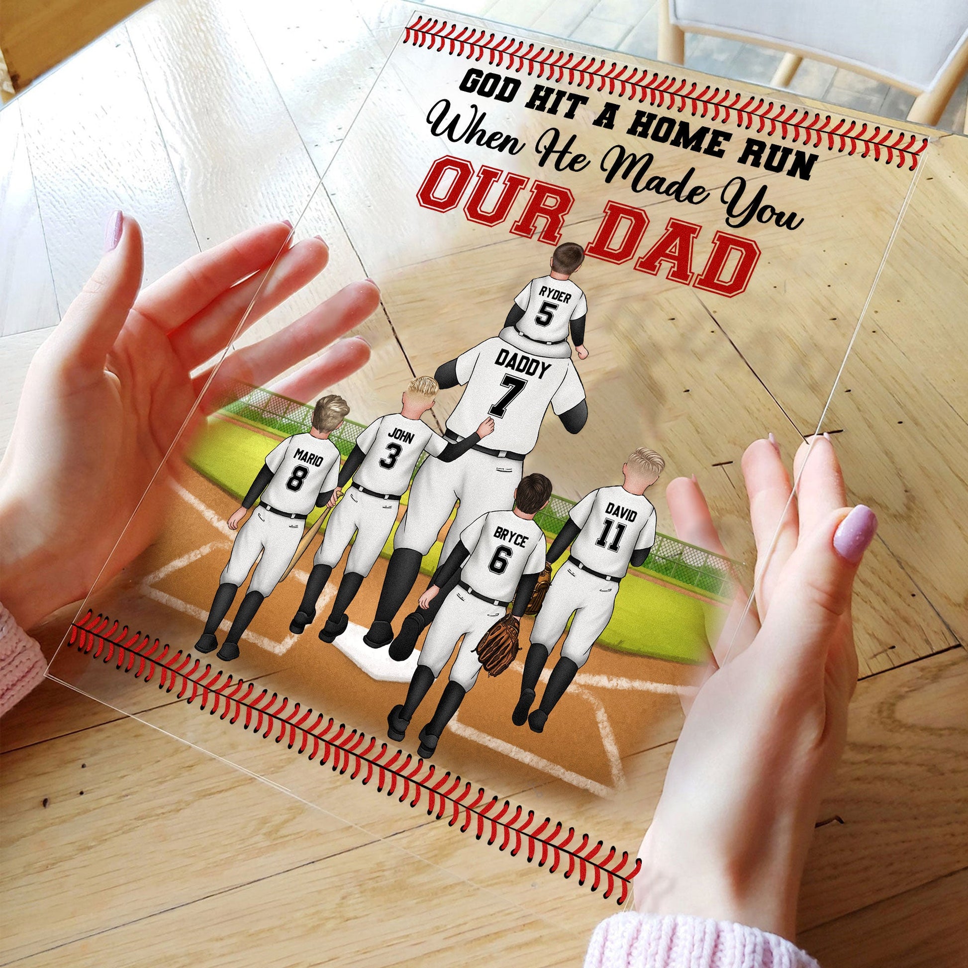 Custom Father's Day baseball sign/plaque