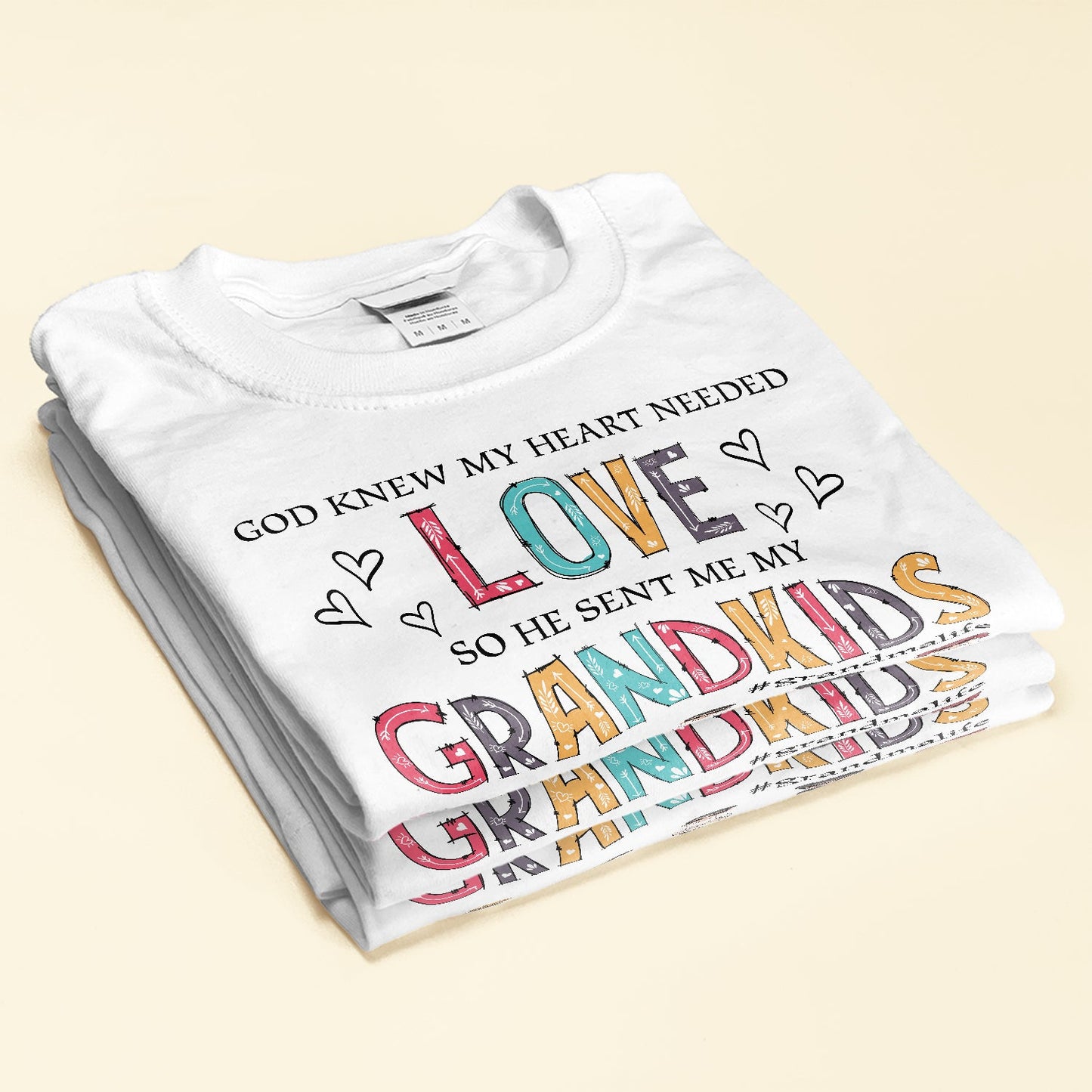 God Knew My Heart Needed Love Grandma Life - Personalized Shirt - Birthday Mother's Day Gift For Grandma, Nana, Mom, Wife - Gift From Husband