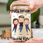 God Knew My Heart Needed Love He Sent Me My Grandkids - Personalized Clear Glass Cup