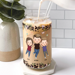 God Knew My Heart Needed Love He Sent Me My Grandkids - Personalized Clear Glass Cup