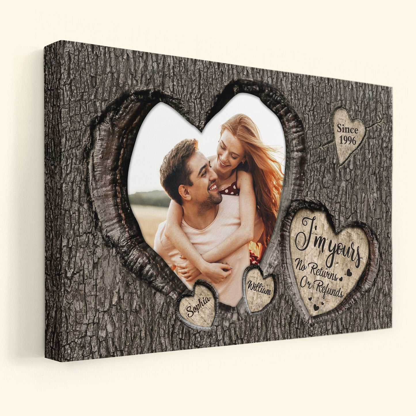 God Knew My Heart Needed You Couples - Personalized Photo Wrapped Canvas