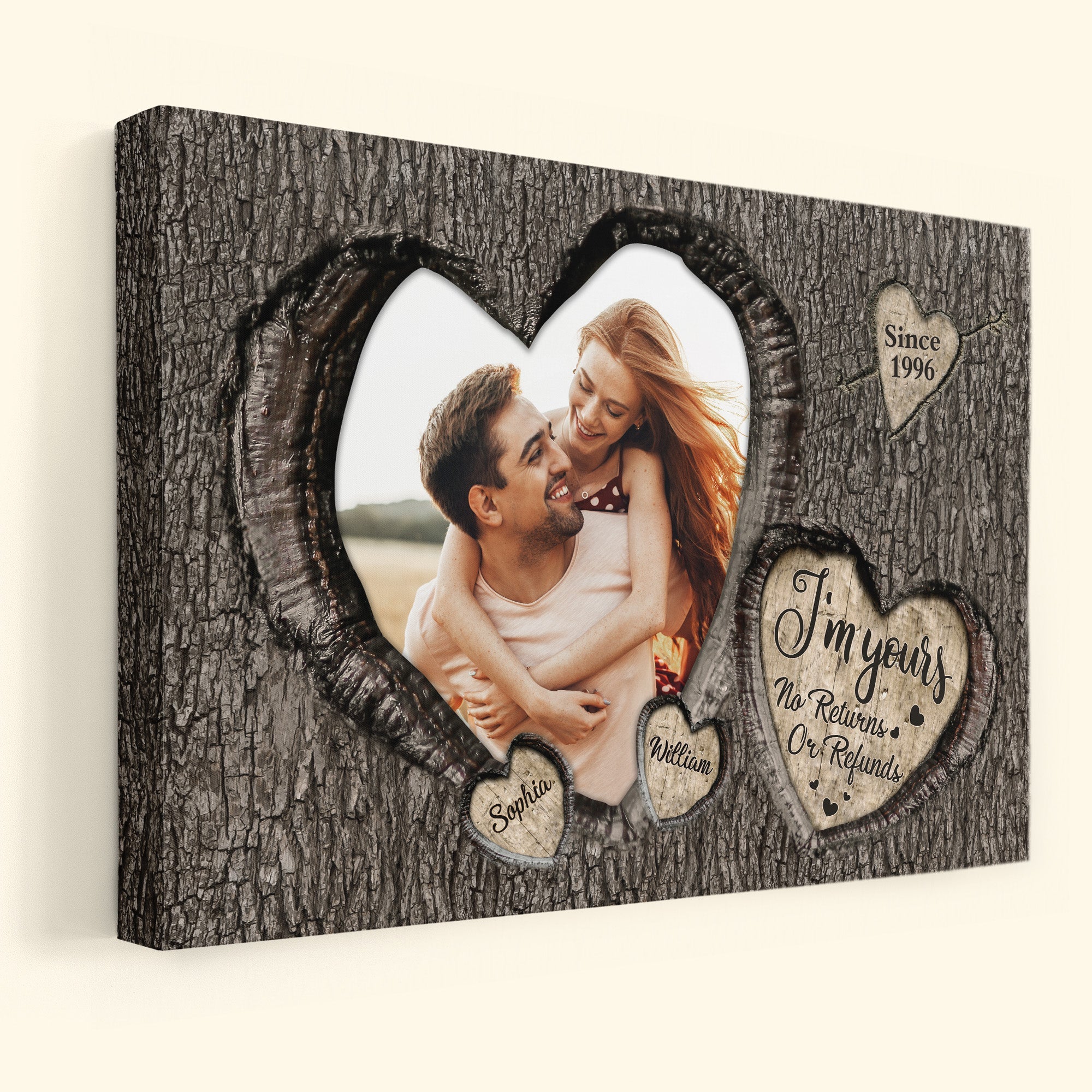 God Knew My Heart Needed You Couples - Personalized Photo Wrapped Canvas