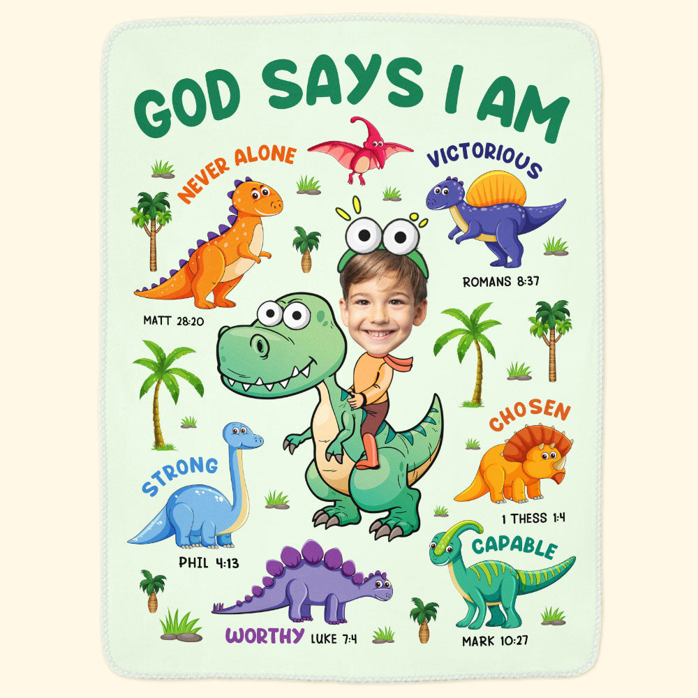 God Say I Am - Personalized Photo Blanket