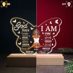God Says I Am - Personalized LED Light