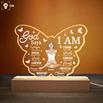 God Says I Am - Personalized LED Light