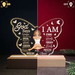 God Says I Am - Personalized LED Light