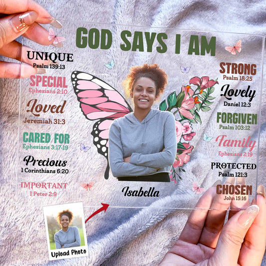 God Says I Am Special - Personalized Acrylic Plaque