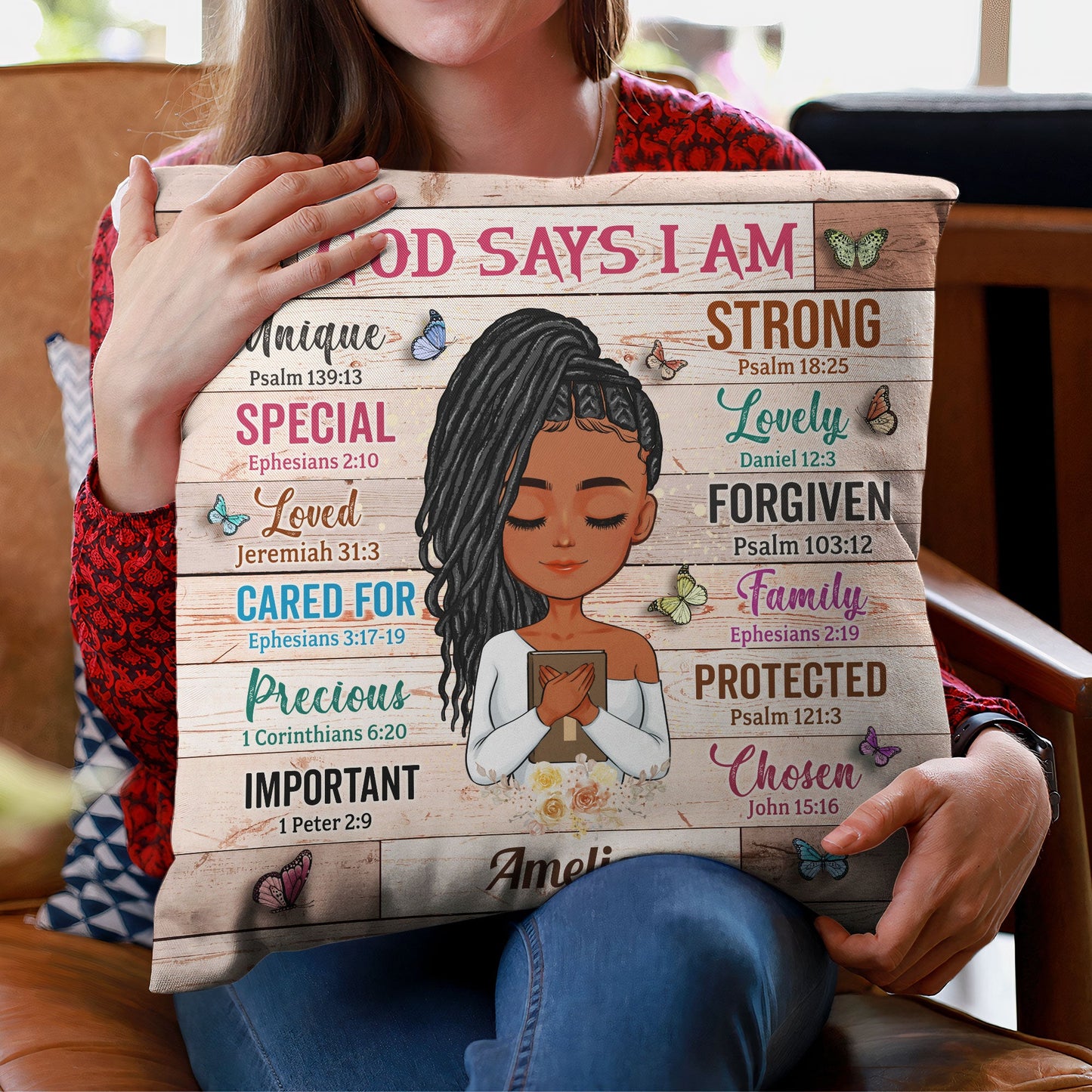 God Says I Am Unique - Personalized Pillow (Insert Included)