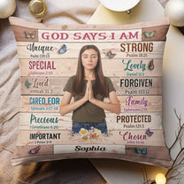 God Says I Am Unique - Photo Version - Personalized Photo Pillow (Insert Included)